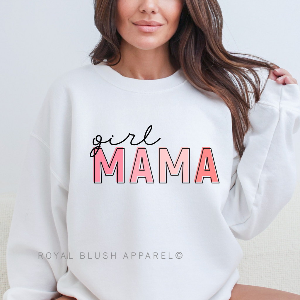 Pink Girl Mama mama sweatshirt