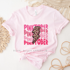 Pinktober awareness graphic T-shirt mockup.