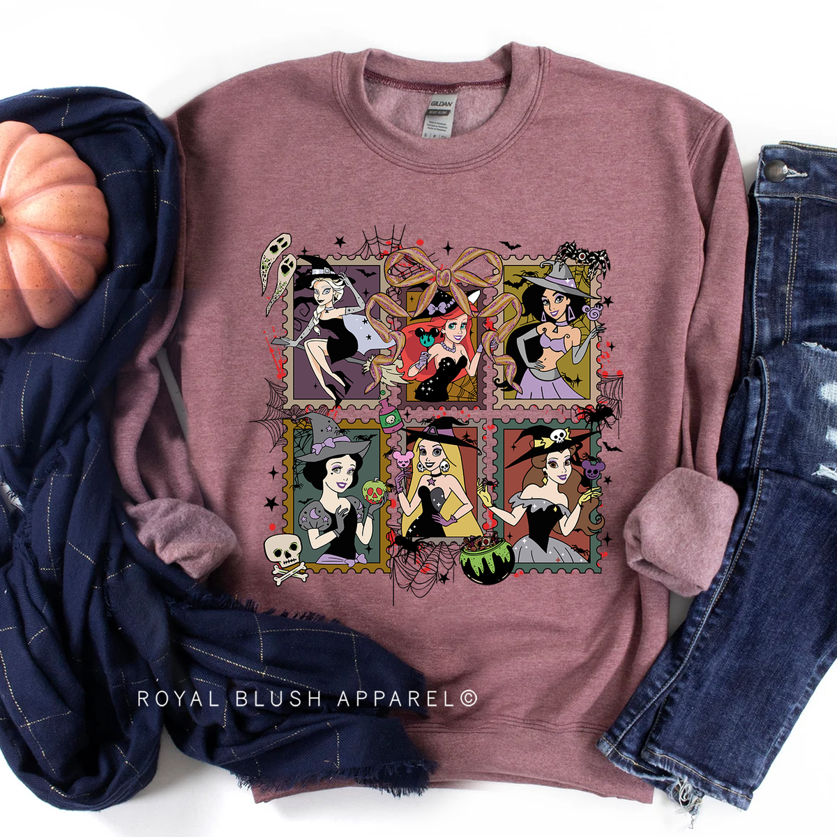 Princess Stamps Sweatshirt graphic Sweatshirt mockup.