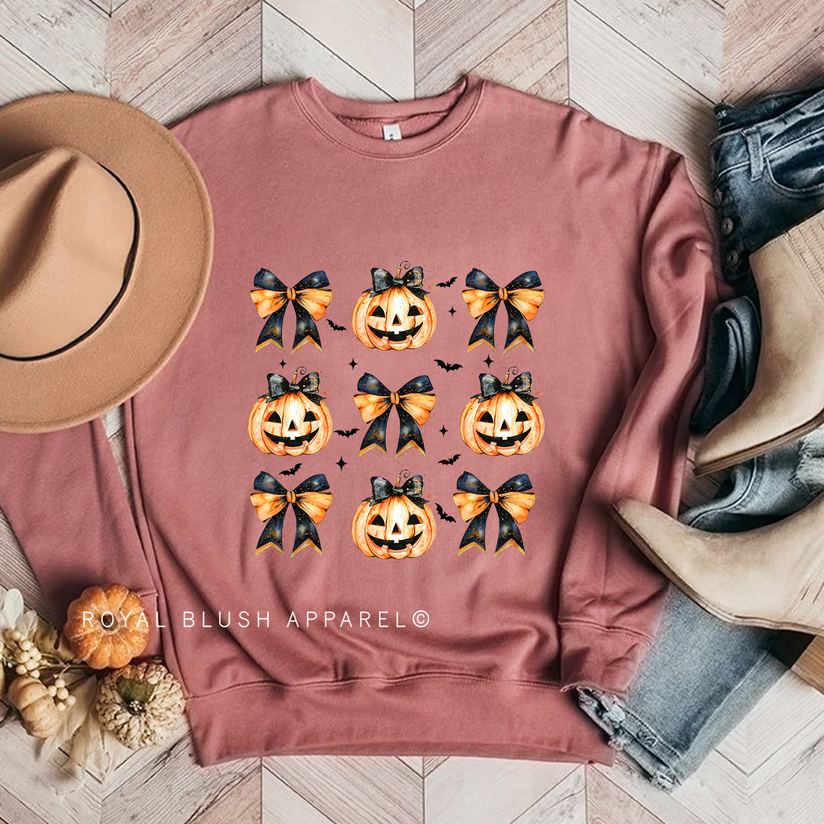 Bows & Pumpkins Babe graphic sweatshirt