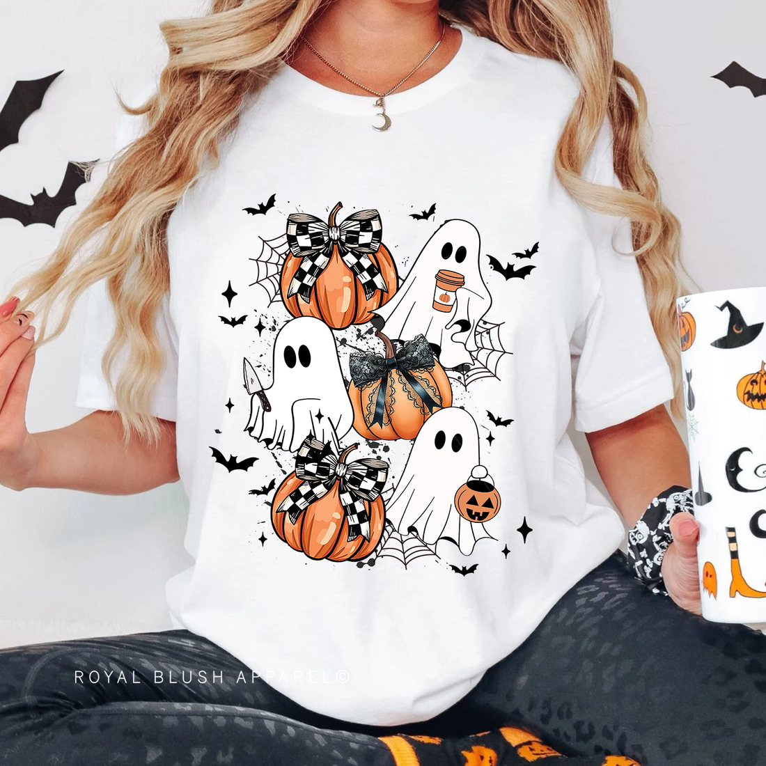 Pumpkin Ghosties Relaxed Unisex T-shirt