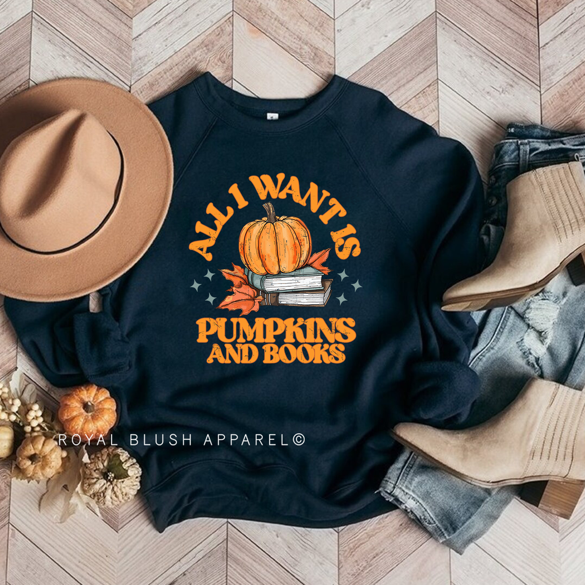 All I Want Is Pumpkins And Books bookish sweatshirt