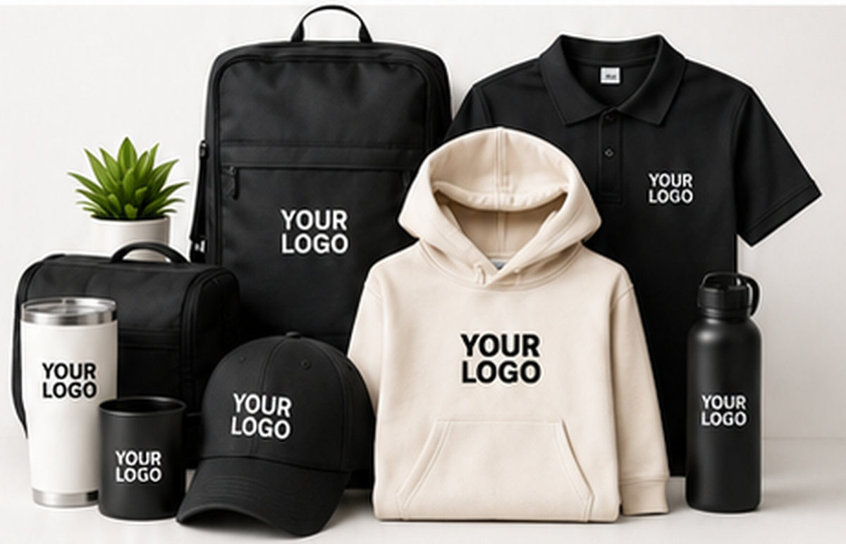Assortment of branded promotional products