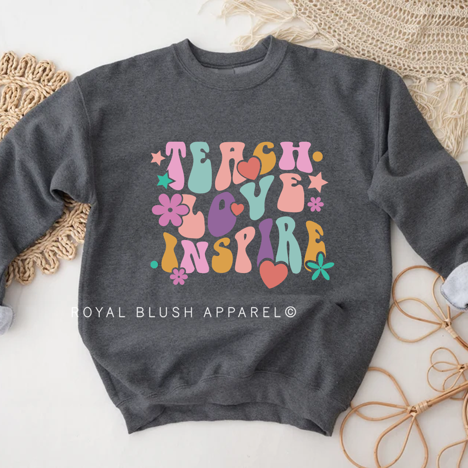 Retro Teach Love Inspire Sweatshirt