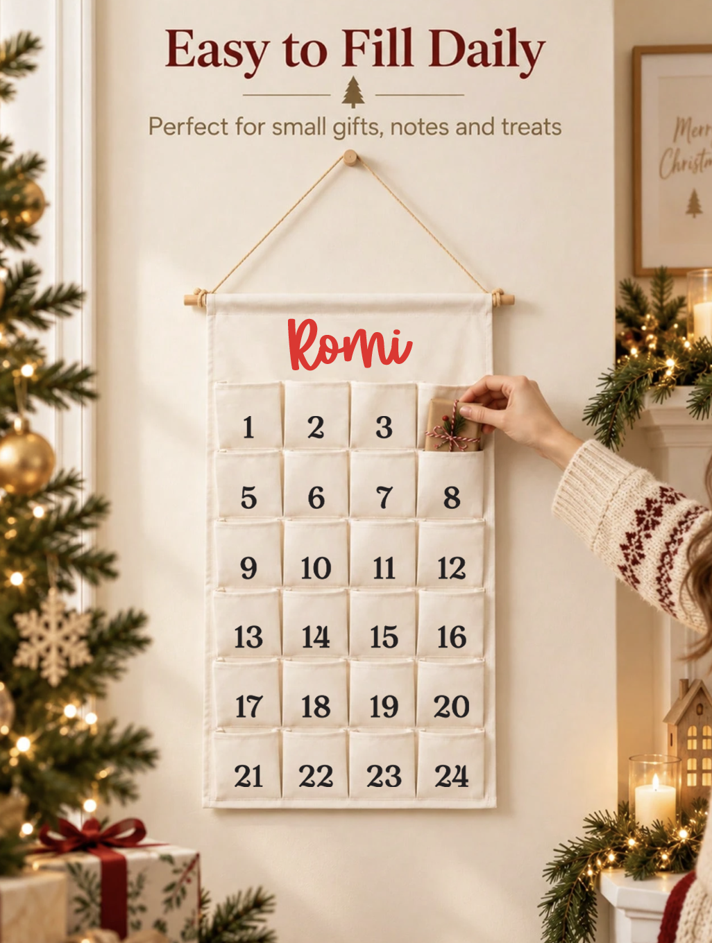 Personalized Hanging Advent Calendar