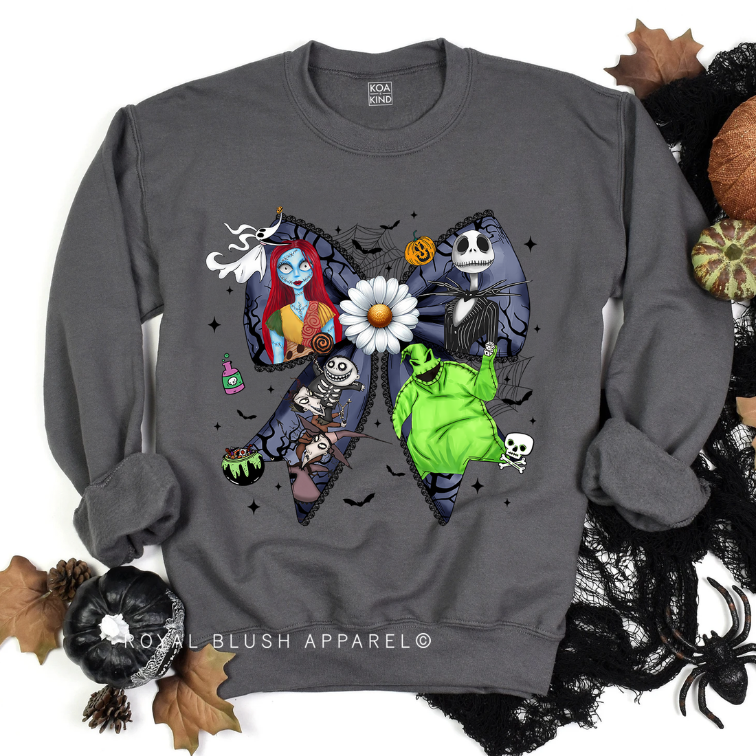Skellington Bow Sweatshirt