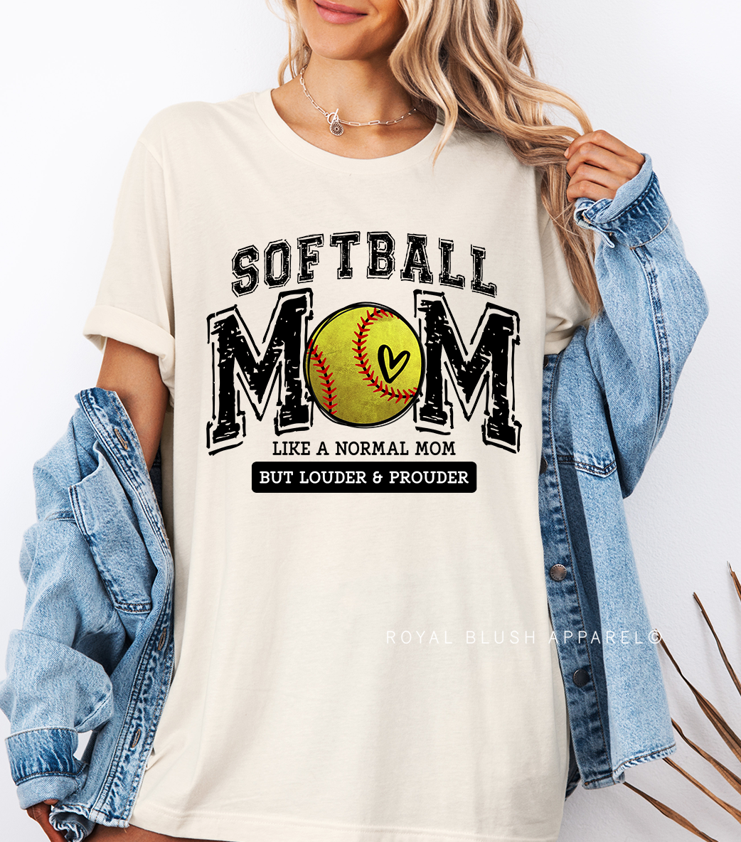 Softball Mom Louder &amp; Prouder Relaxed Unisex T-shirt