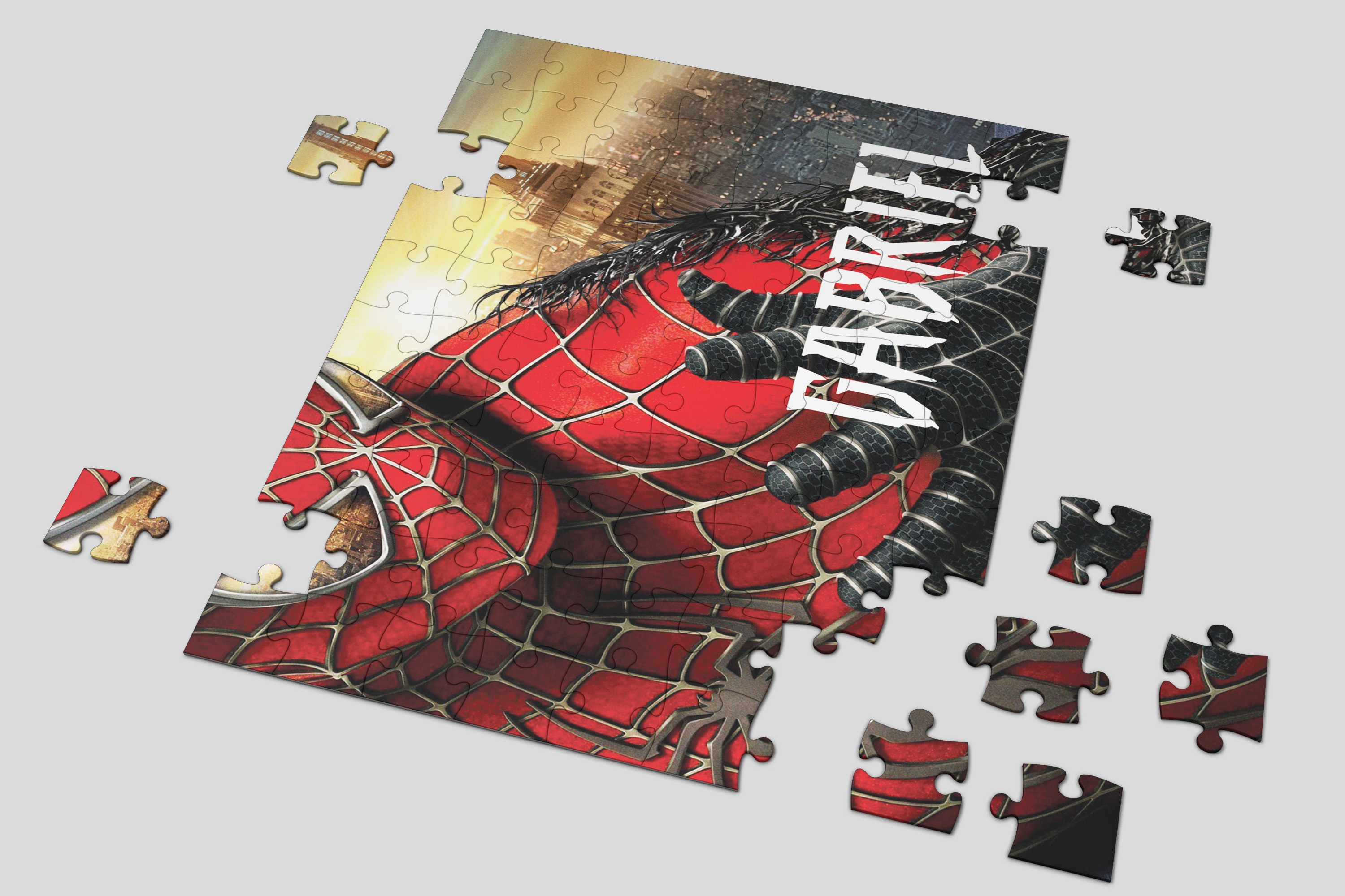 Custom Spiderman Theme Name Puzzle