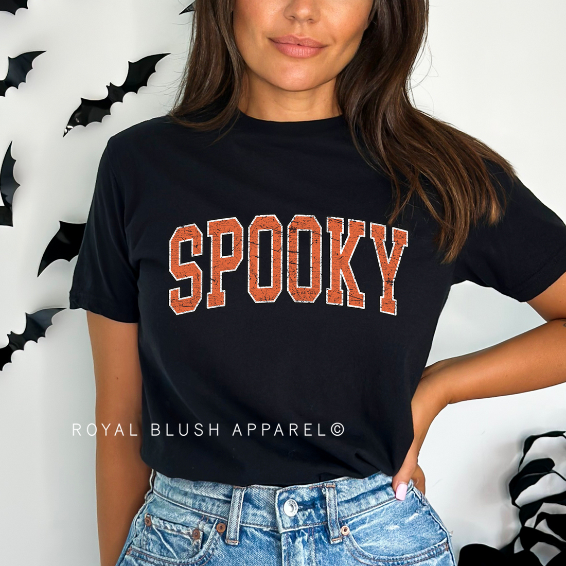Orange SPOOKY Relaxed Unisex T-shirt