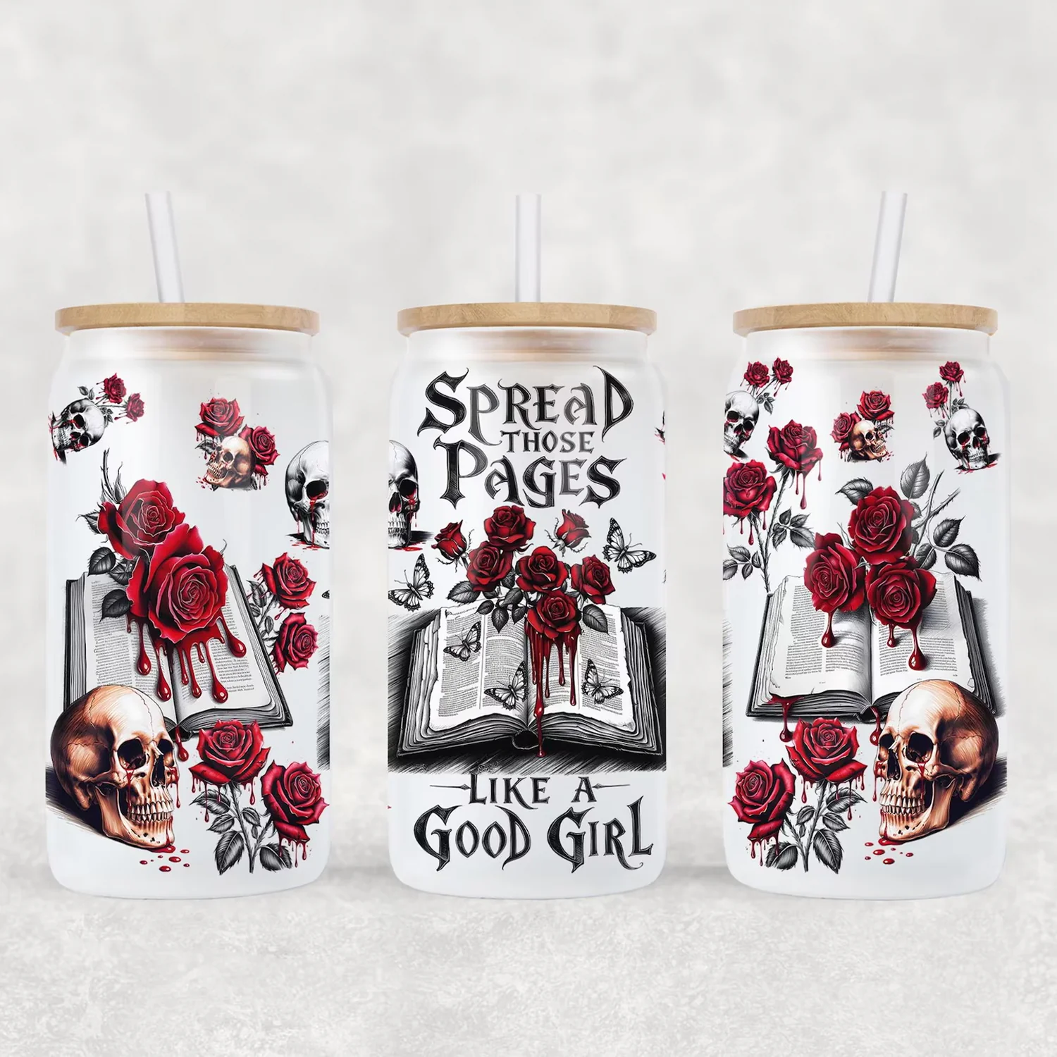 Spread Those Pages Iced Coffee Glass