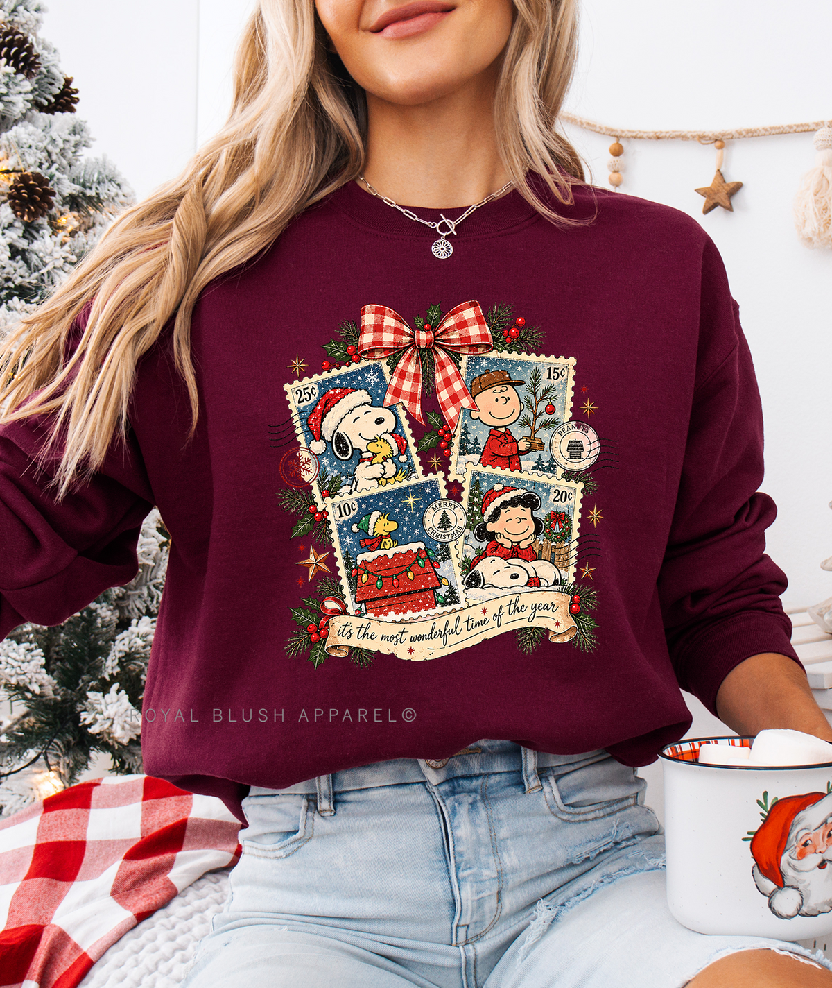Charlie Brown Stamps Sweatshirt