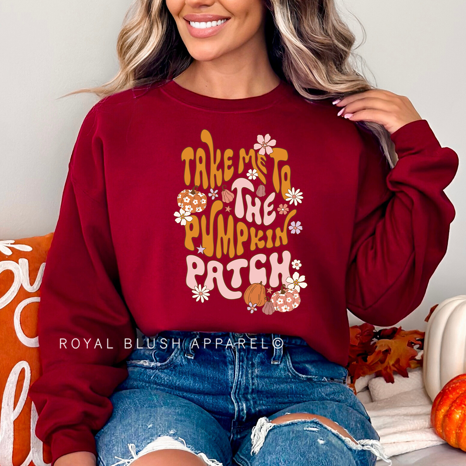 Emmenez-moi au sweat-shirt Pumpkin Patch