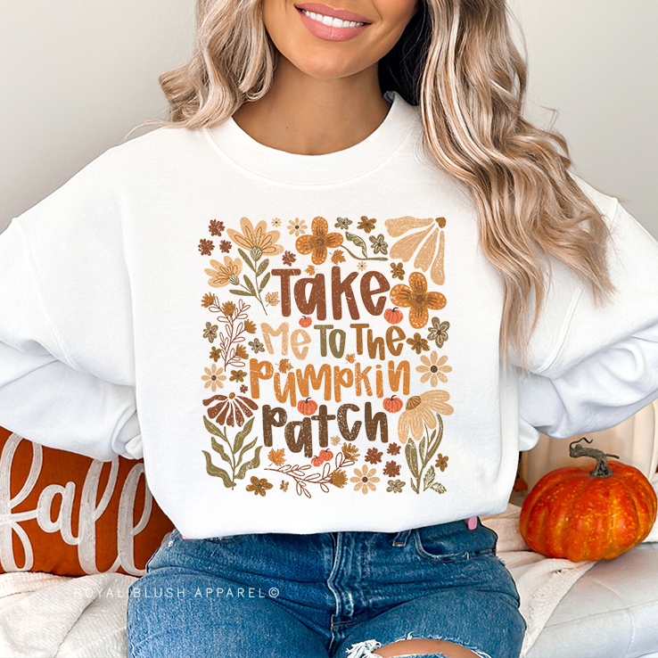 Take Me To The Pumpkin Patch Floral Sweatshirt