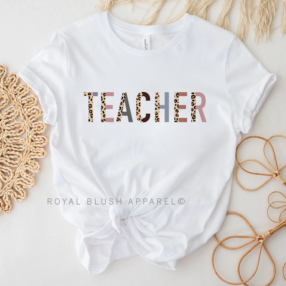 Teacher Leopard Relaxed Unisex T-shirt