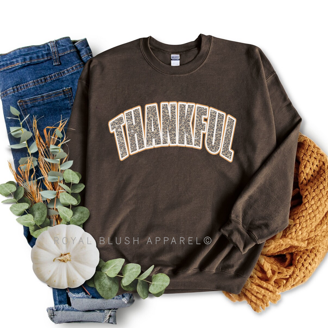 Thankful Leopard Sweatshirt