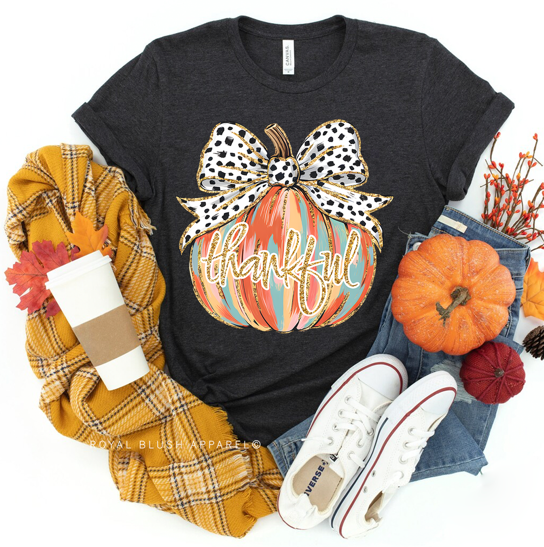 Thankful Pumpkin Relaxed Unisex T-shirt