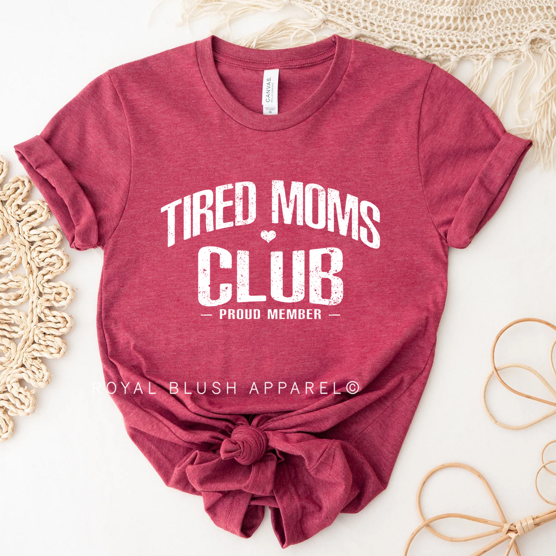T-shirt unisexe décontracté Tired Moms Club