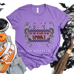 Skeleton Tis The Season To Be Spooky Halloween graphic T-shirt mockup.