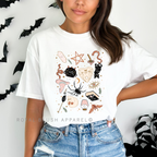 Ouija Board Halloween graphic T-shirt mockup.