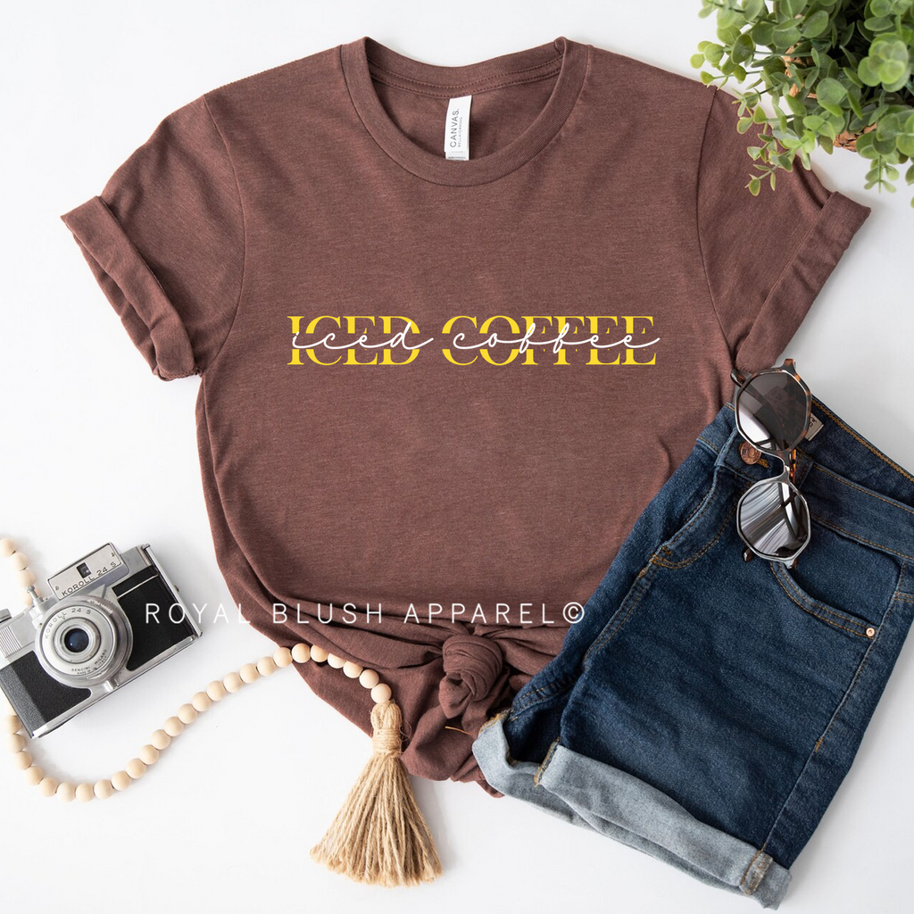 Iced Coffee Yellow coffee T-shirt