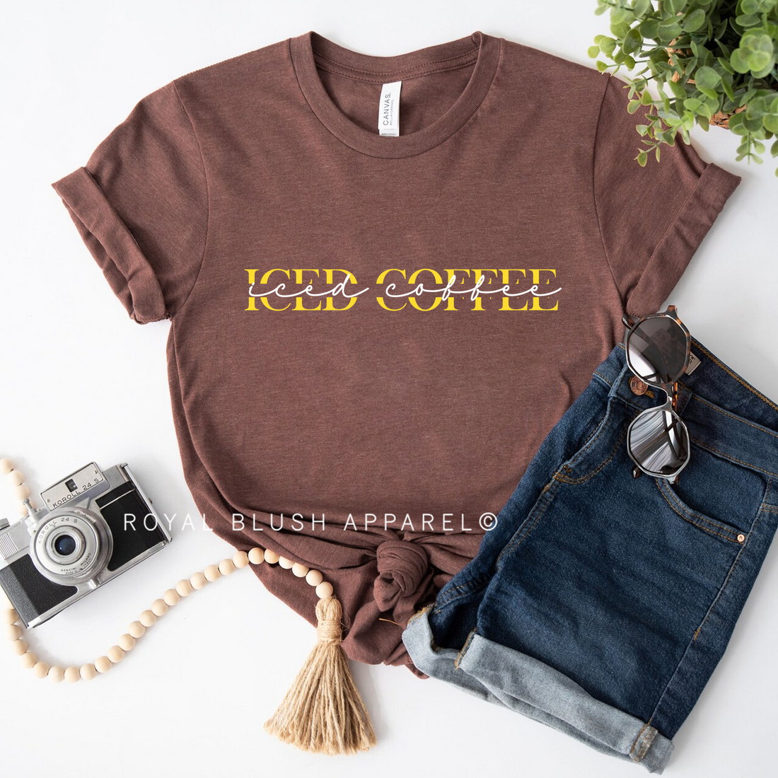 Iced Coffee Yellow Relaxed Unisex T-shirt