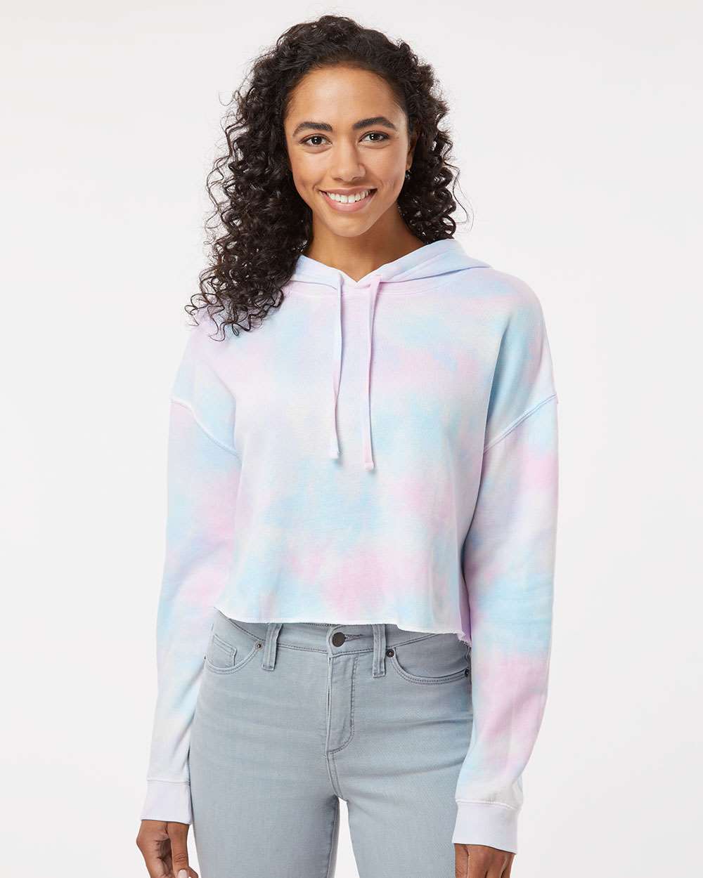 Blank Tie Dye Independent Crop Hoodie