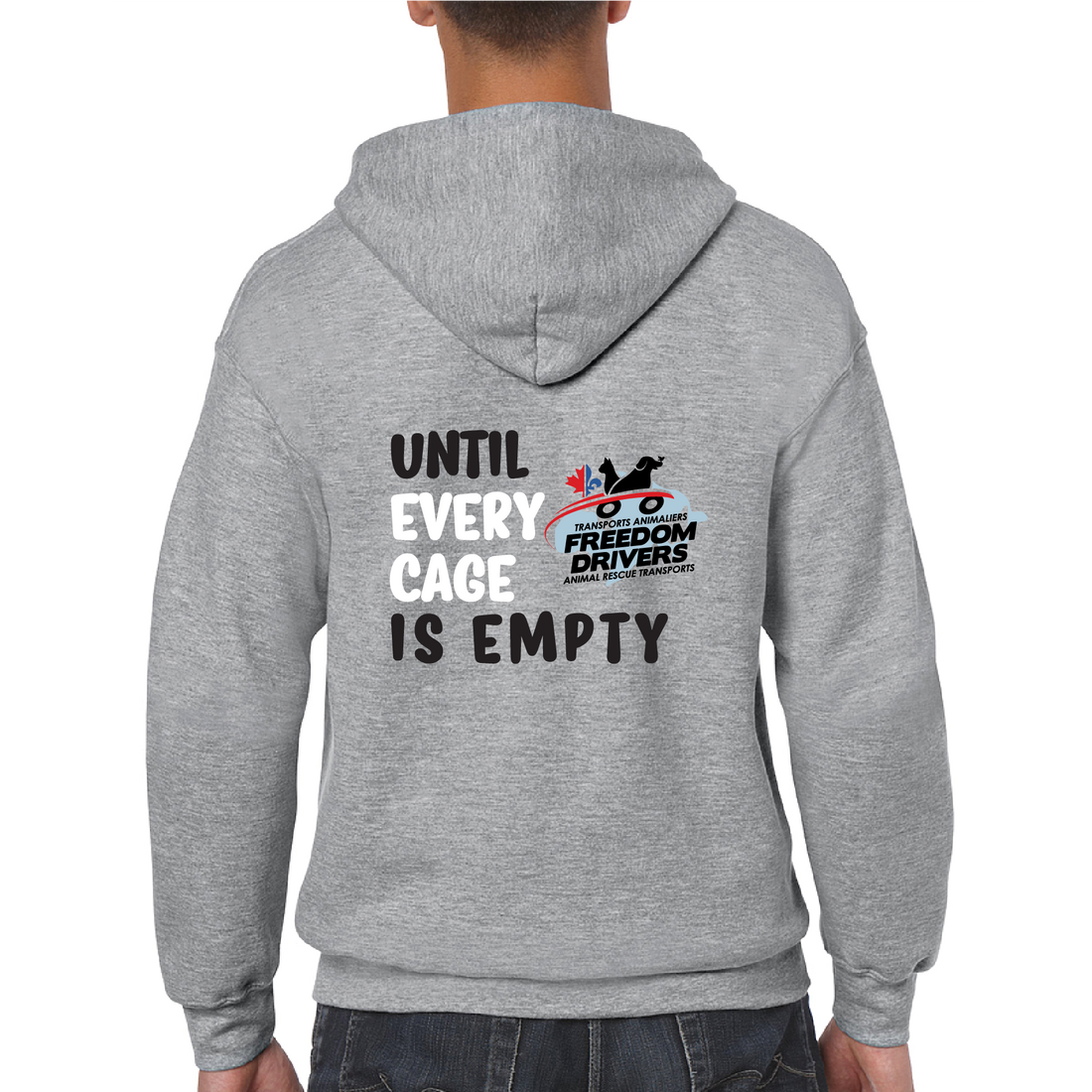 Until Every Cage is Empty (2 colors) Zip Up