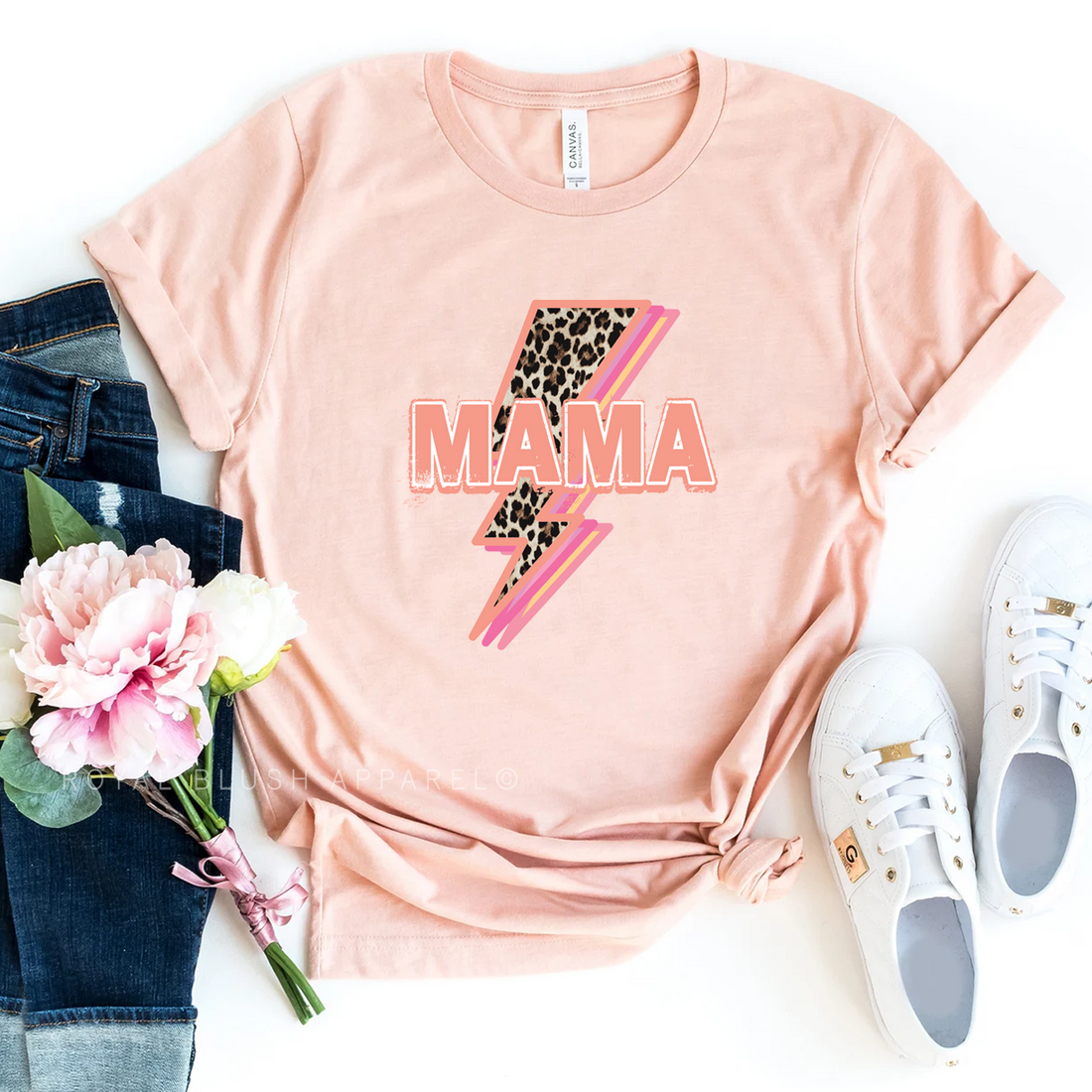 Mama Lightning Leopard Relaxed Unisex T-shirt