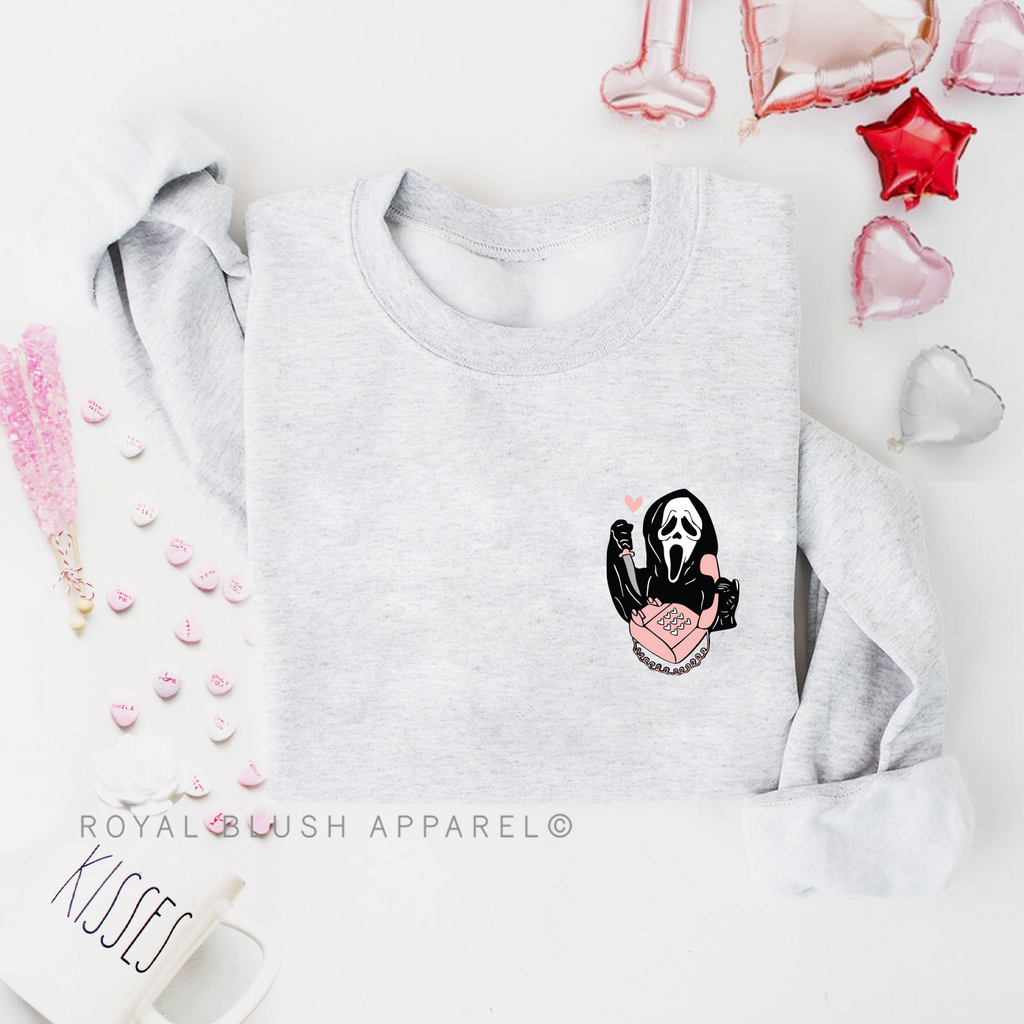 Scream Face Sweatshirt Halloween graphic Sweatshirt mockup.