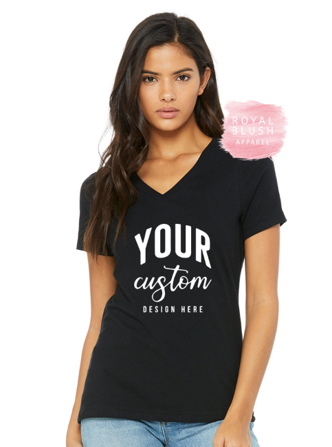 Custom Ladies Relaxed V-Neck
