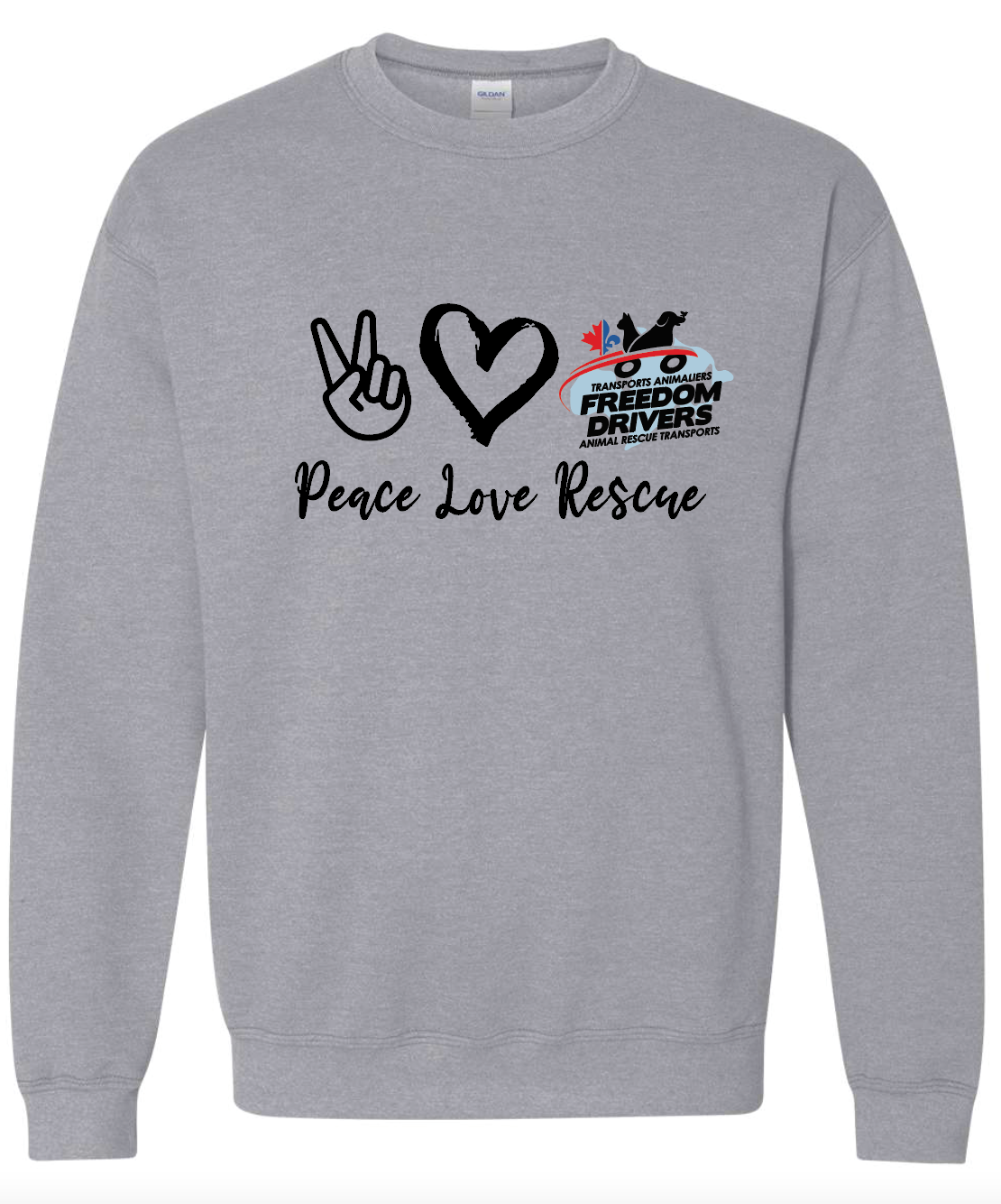 Peace Love Rescue Crewneck Sweater