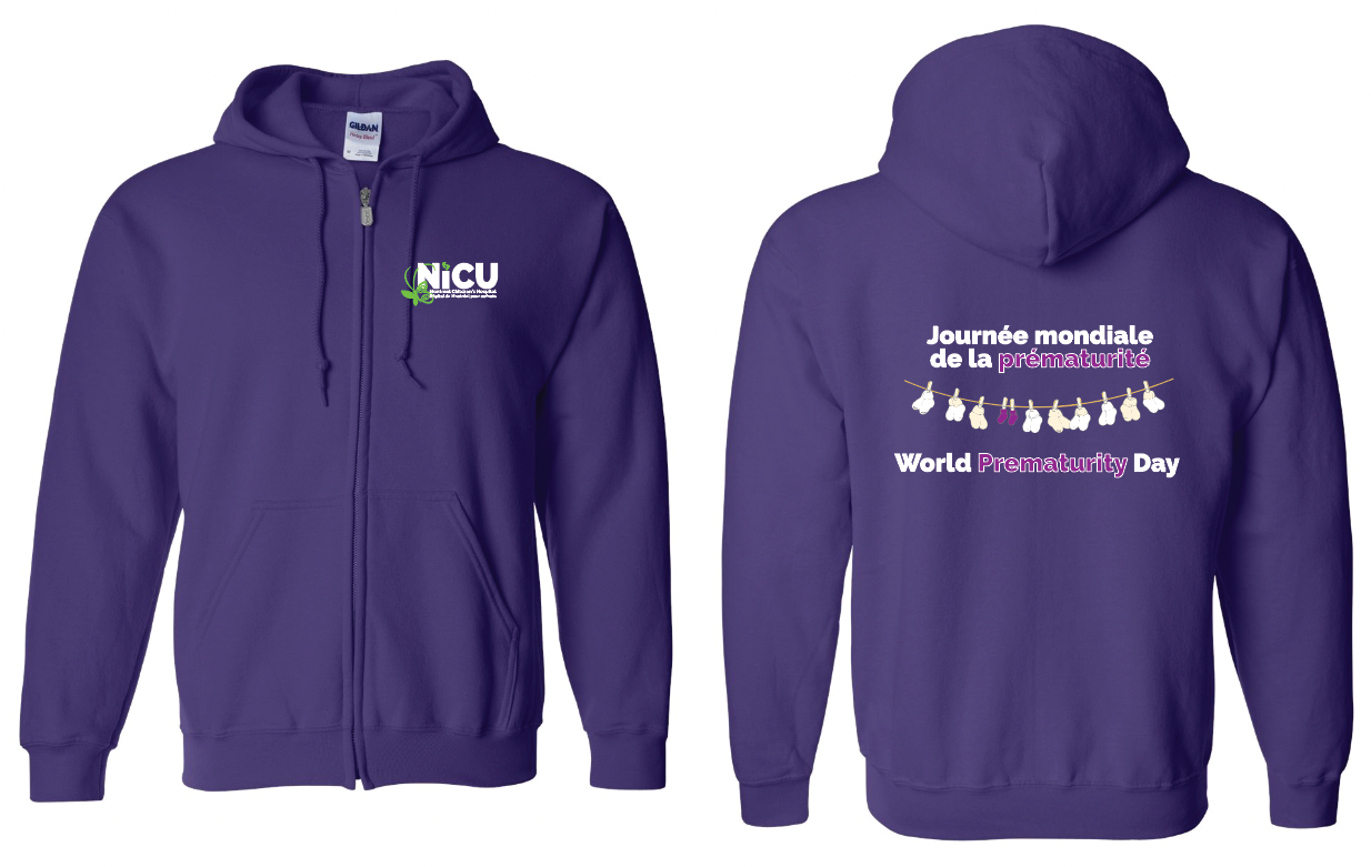 NICU World Prematurity Day Unisex Zip Up