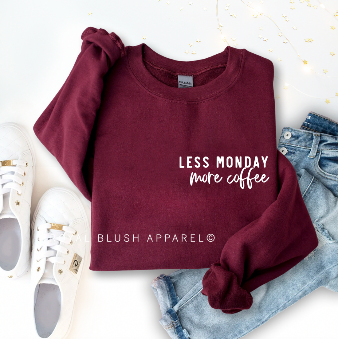 Moins lundi Plus de café Sweatshirt