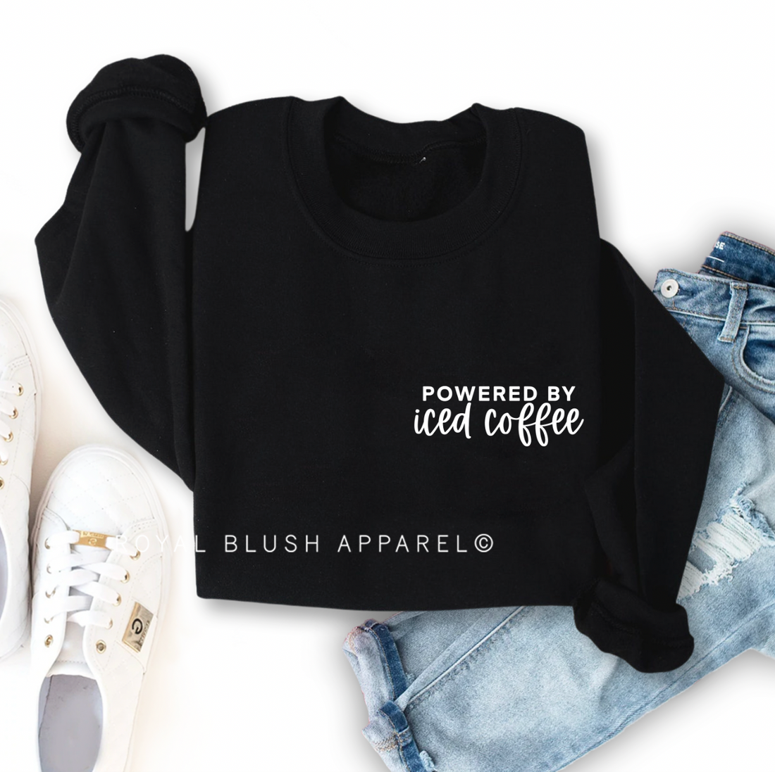 Powered By Iced Coffee Sweatshirt