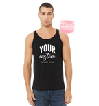 Custom tank top with personalized logo or design