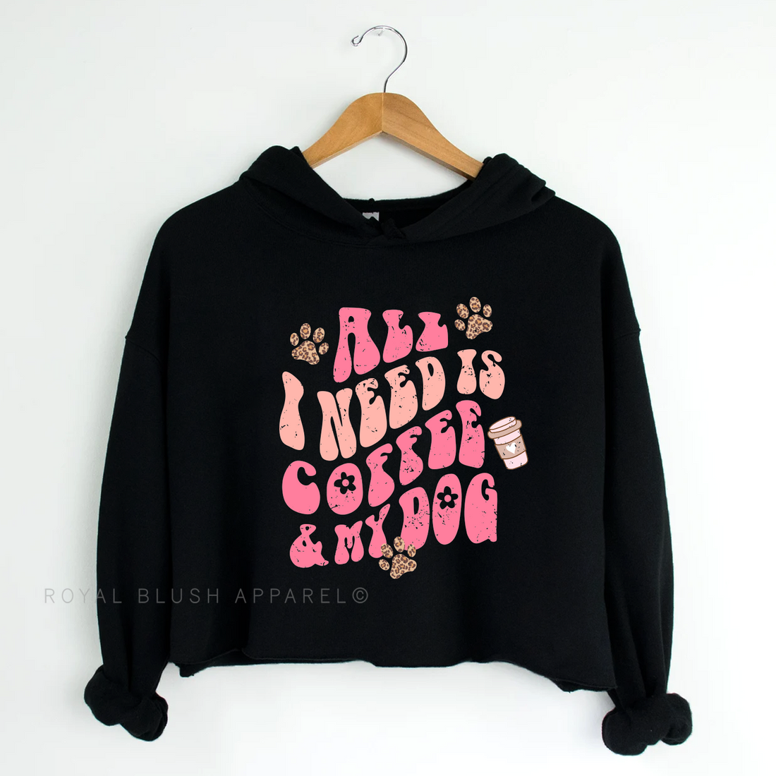 All I Need Is Coffee & My Dog Independent Crop Hoodie