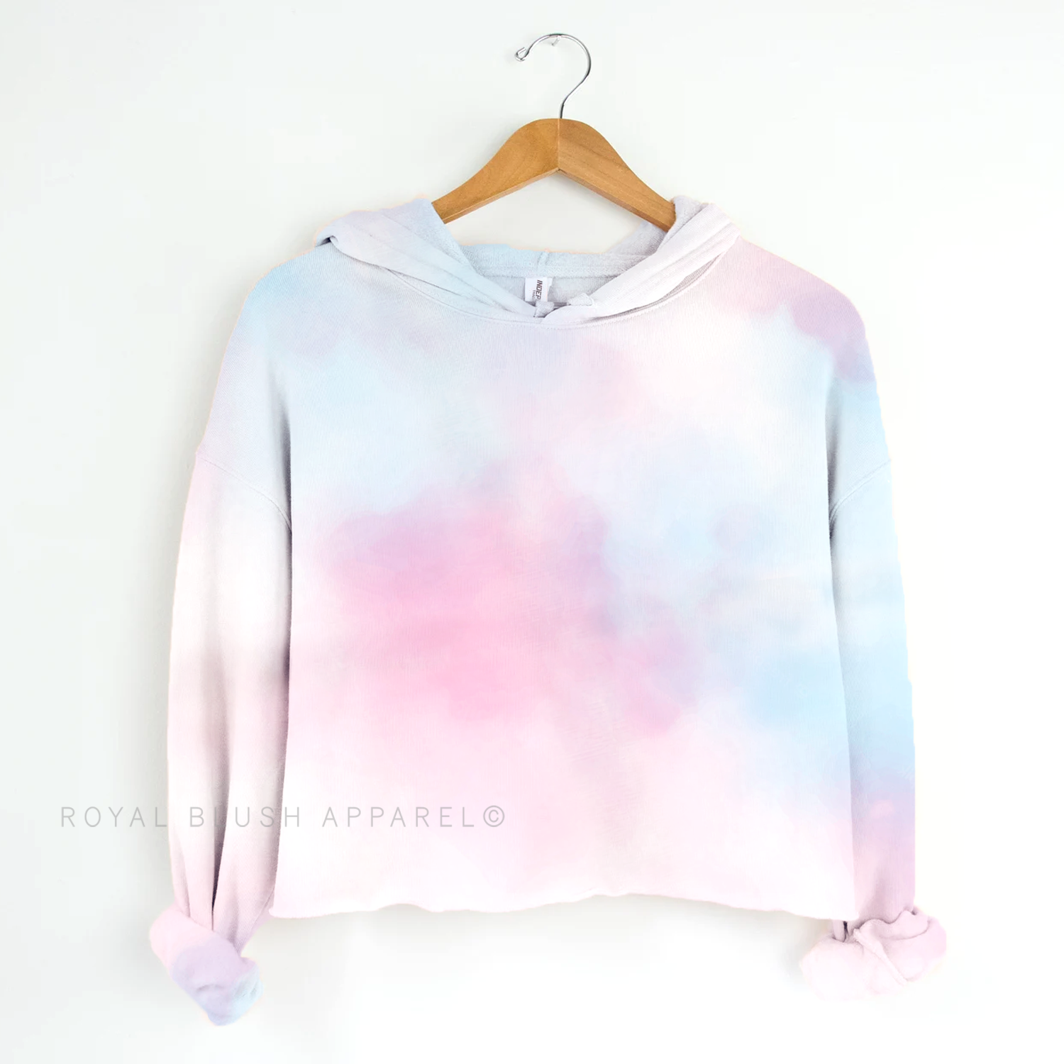 Blank Tie Dye Independent Crop Hoodie
