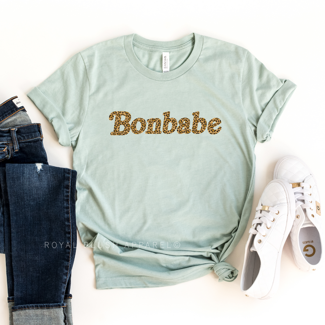 Bonbabe Leopard Relaxed Unisex T-shirt