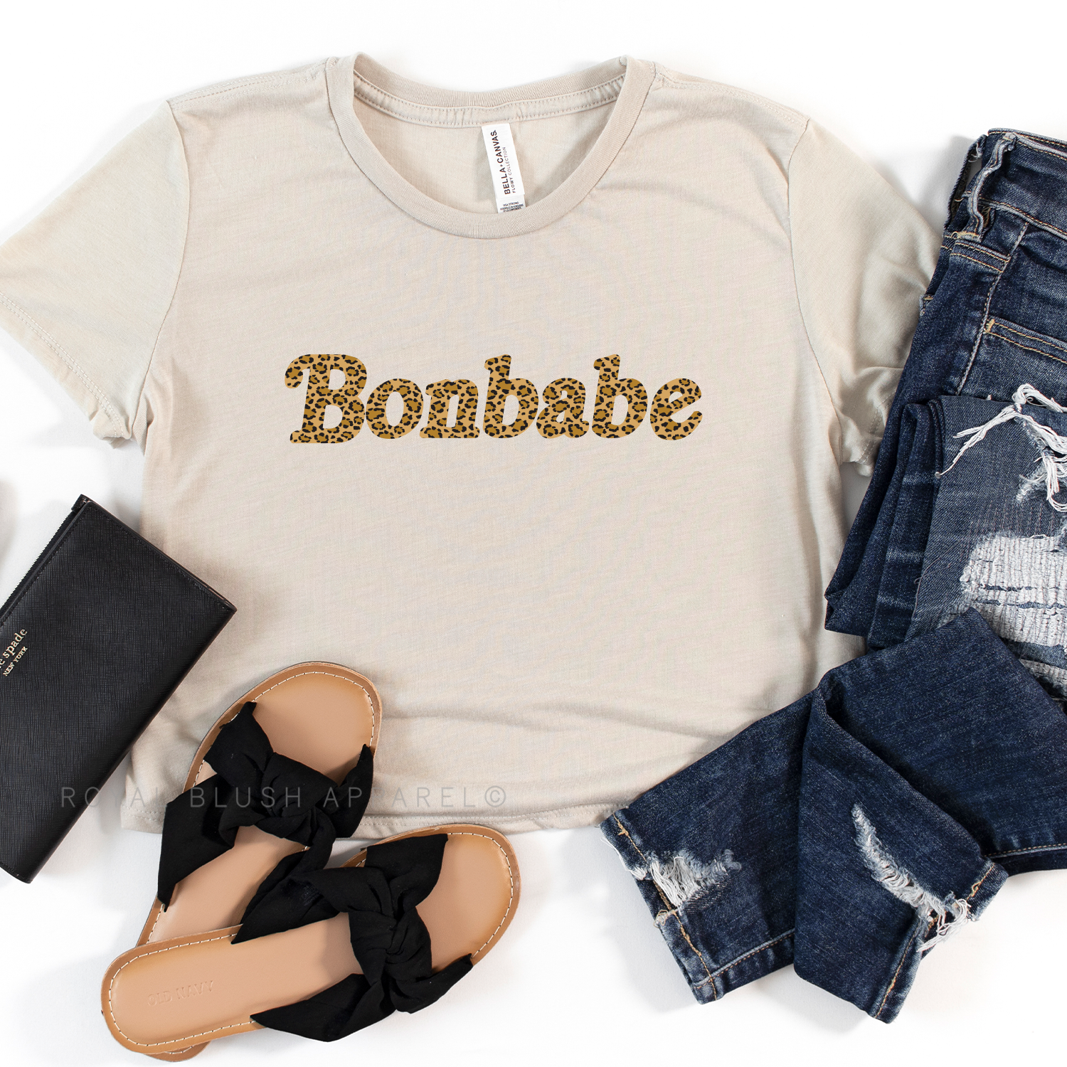 Bonbabe Leopard Crop T-Shirt