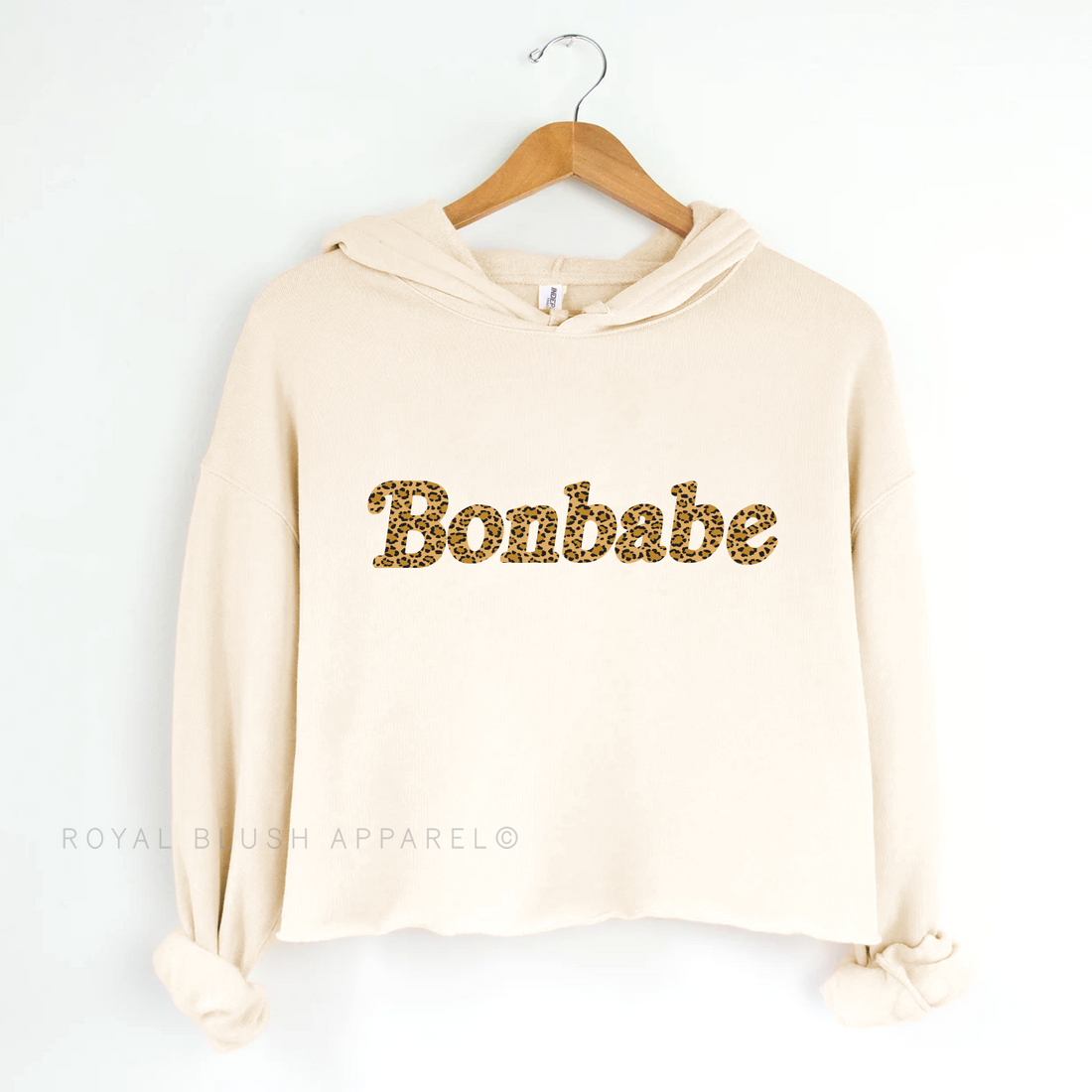 Bonbabe Leopard Independent Crop Hoodie