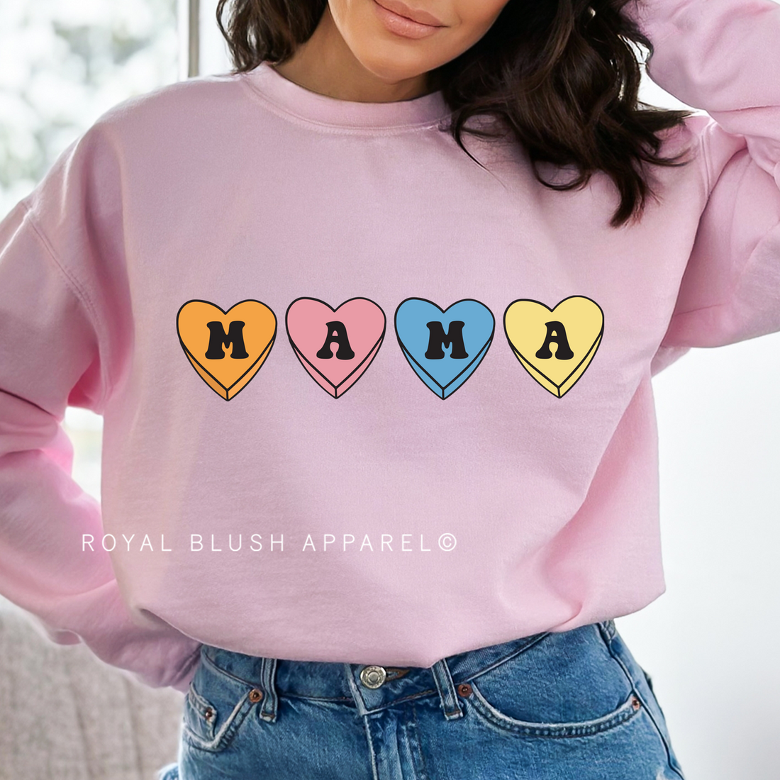 Mama Candy Hearts Sweatshirt