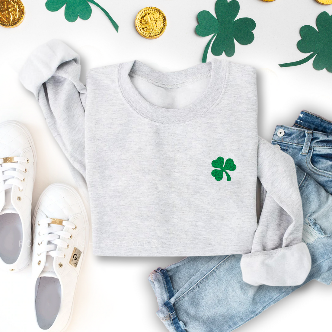 Leopard Clover Sweatshirt