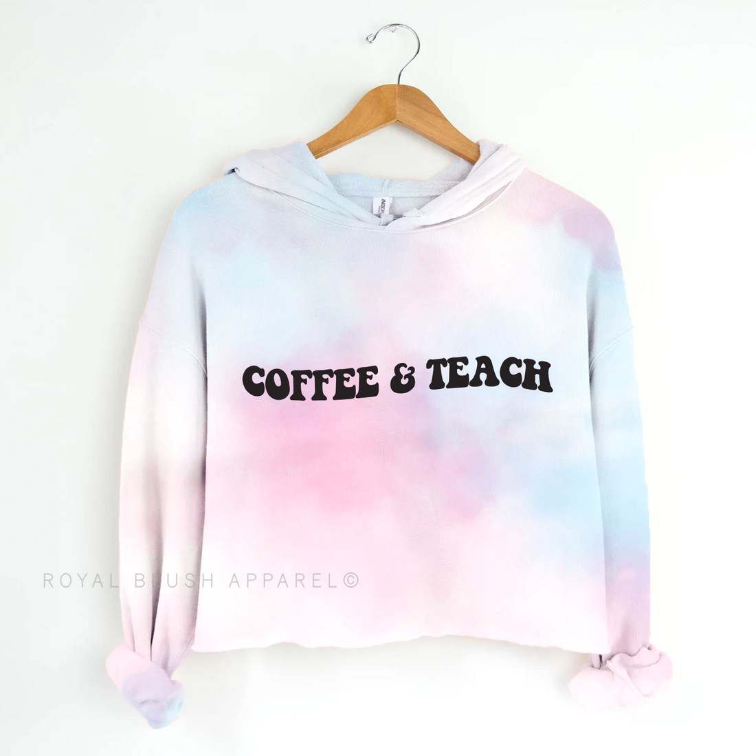 Coffee &amp; Teach Independent Crop Hoodie