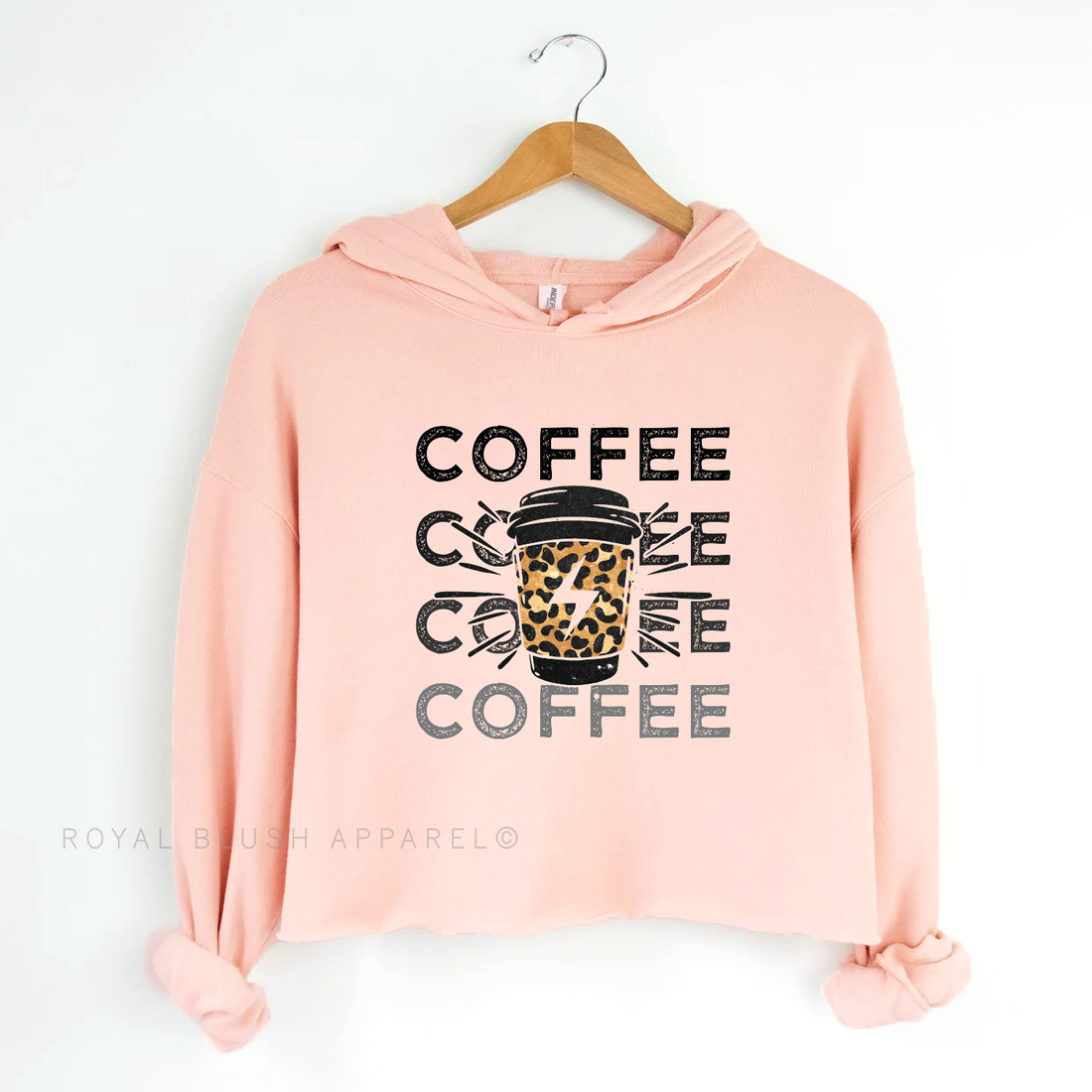 Coffee Lightning Independent Crop Hoodie