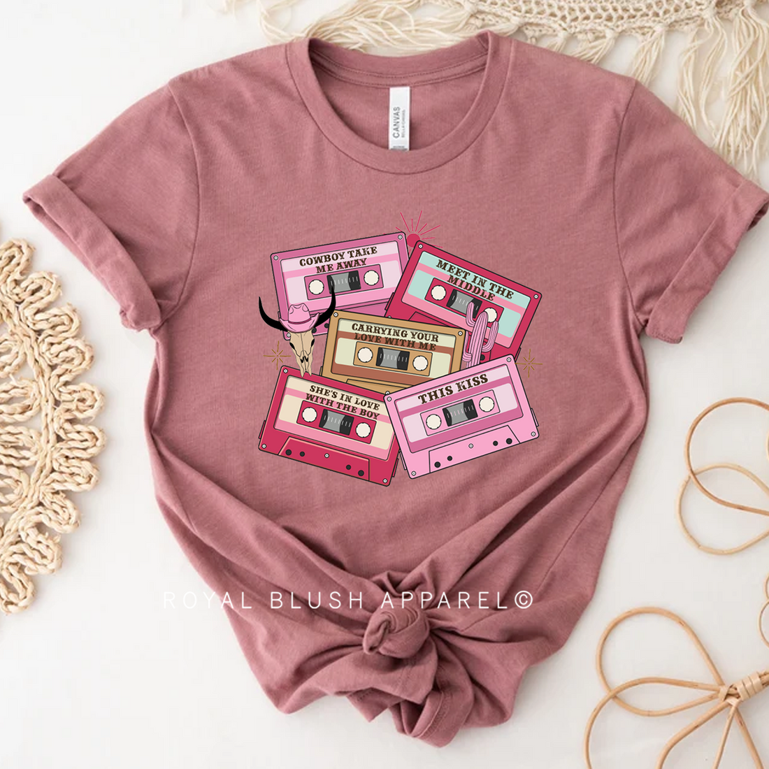 T-shirt unisexe Pink Country Cassettes