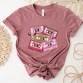Pink Country Cassettes graphic T-shirt