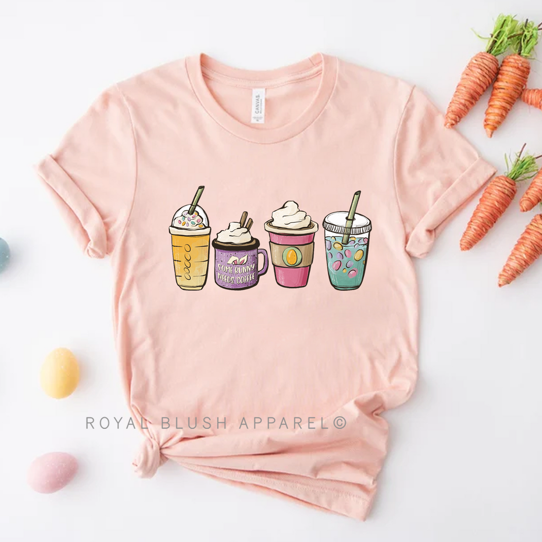 T-shirt unisexe décontracté au café de Pâques