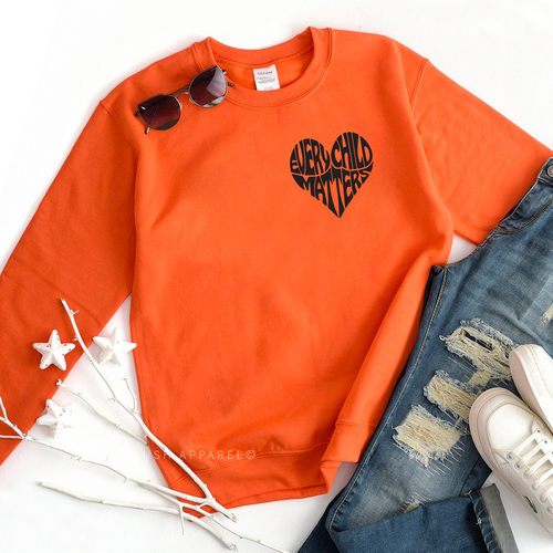 Every Child Matters Heart graphic sweatshirt