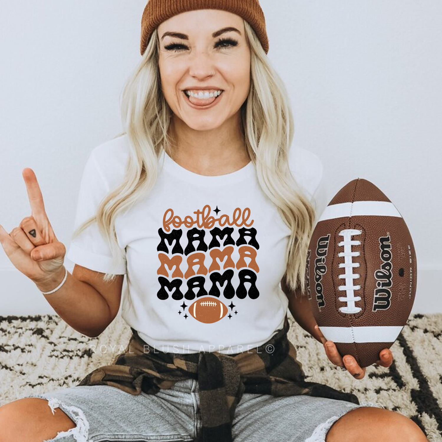 Football Mama Relaxed Unisex T-shirt