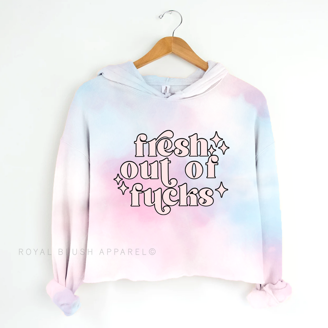 Fresh Out Of Fucks Independent Crop Hoodie